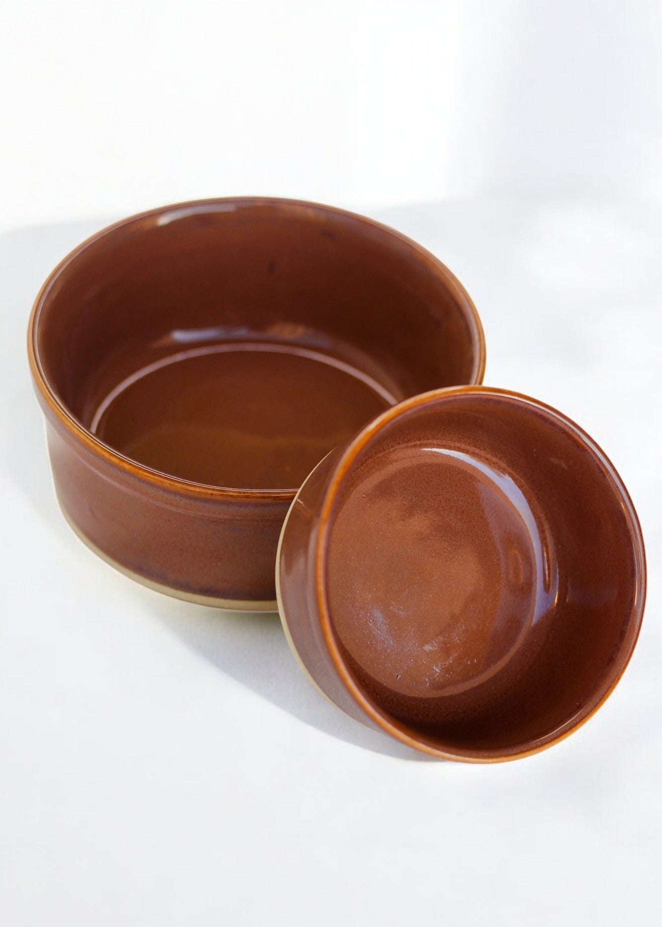 Comedouro Pet Petfect em Cerâmica Canela