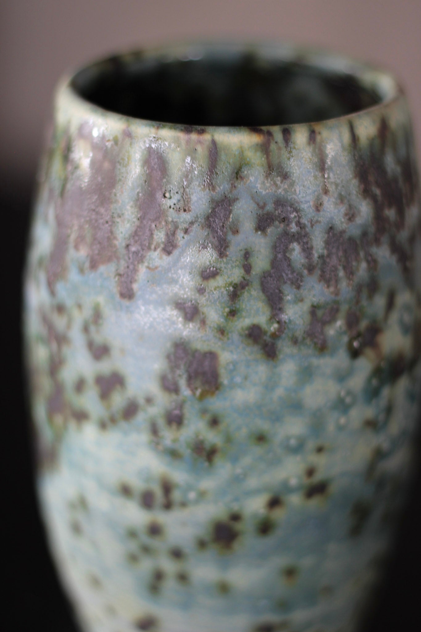 Vaso Abaulado em Cerâmica para Flores Decoração Verde