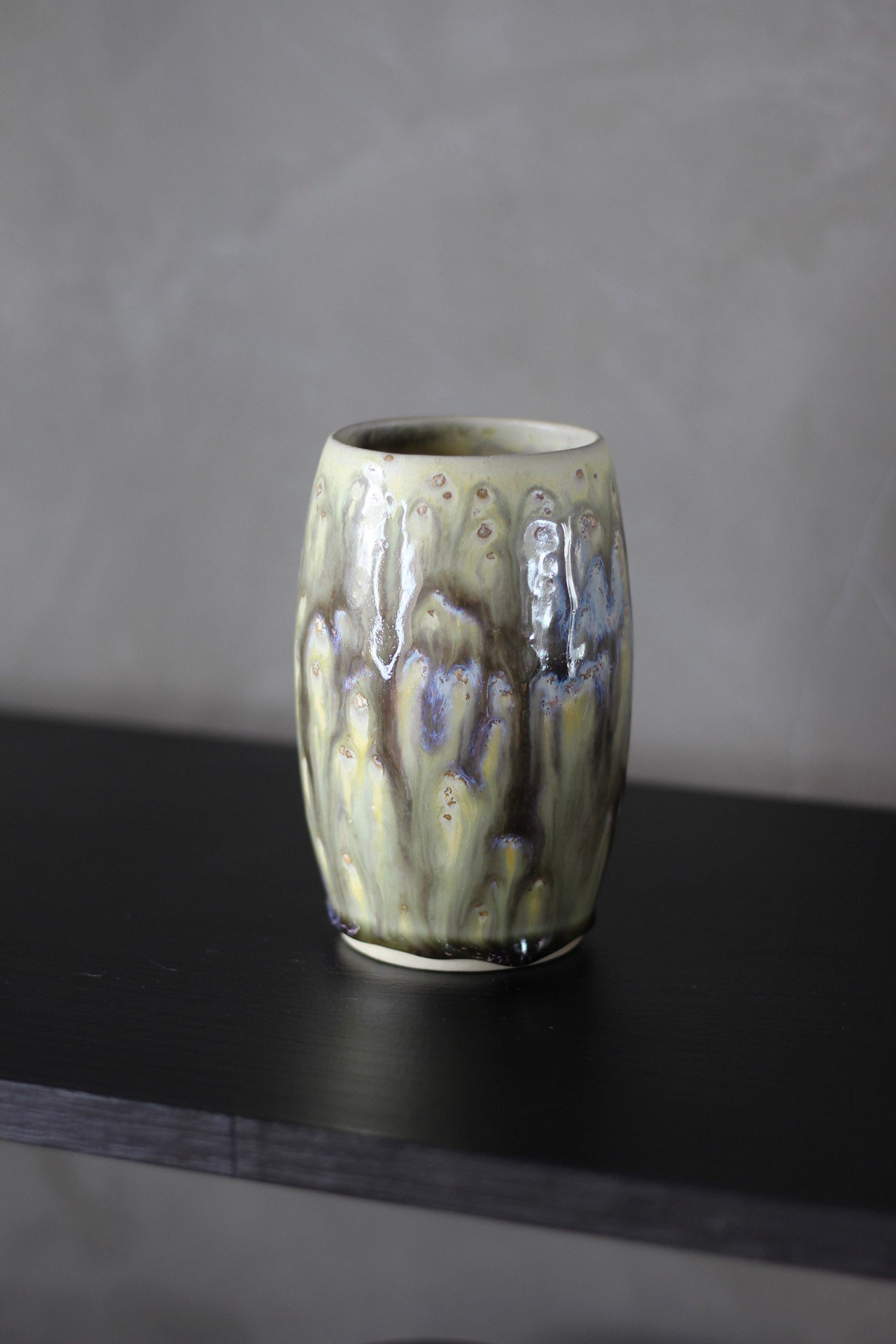 Vaso Abaulado em Cerâmica para Flores Decoração