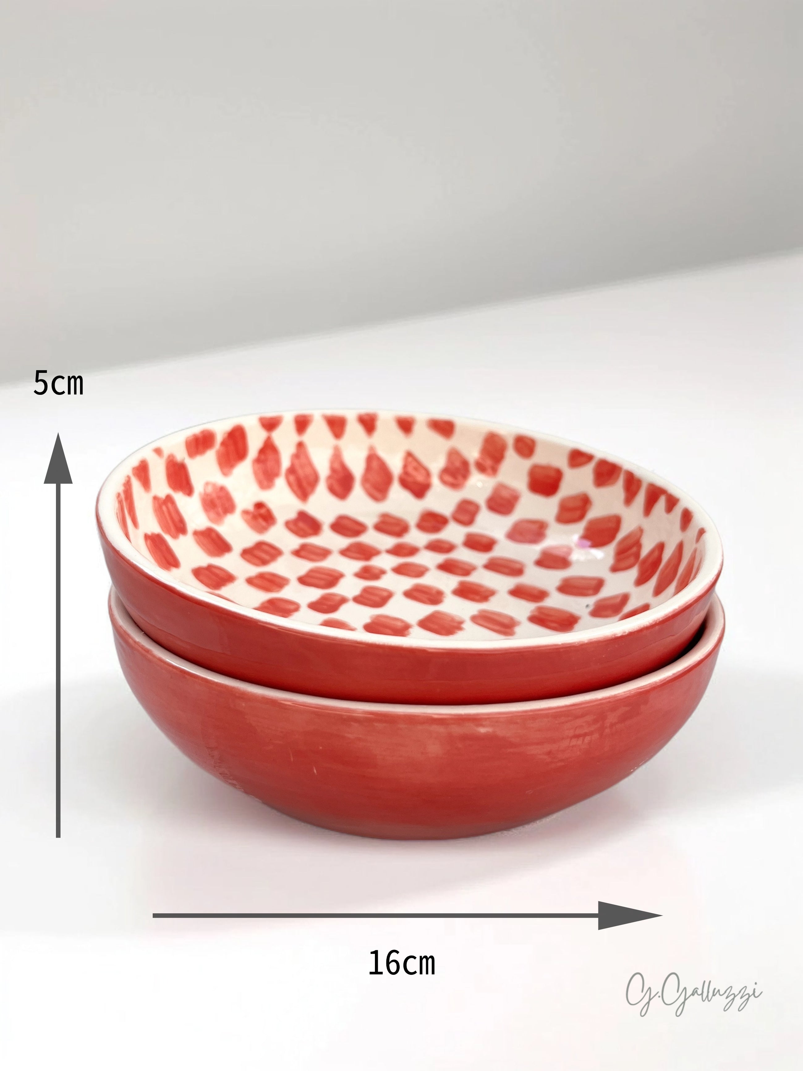 Kit 2 Bowls Flavorful em Cerâmica Artesanal Vermelho