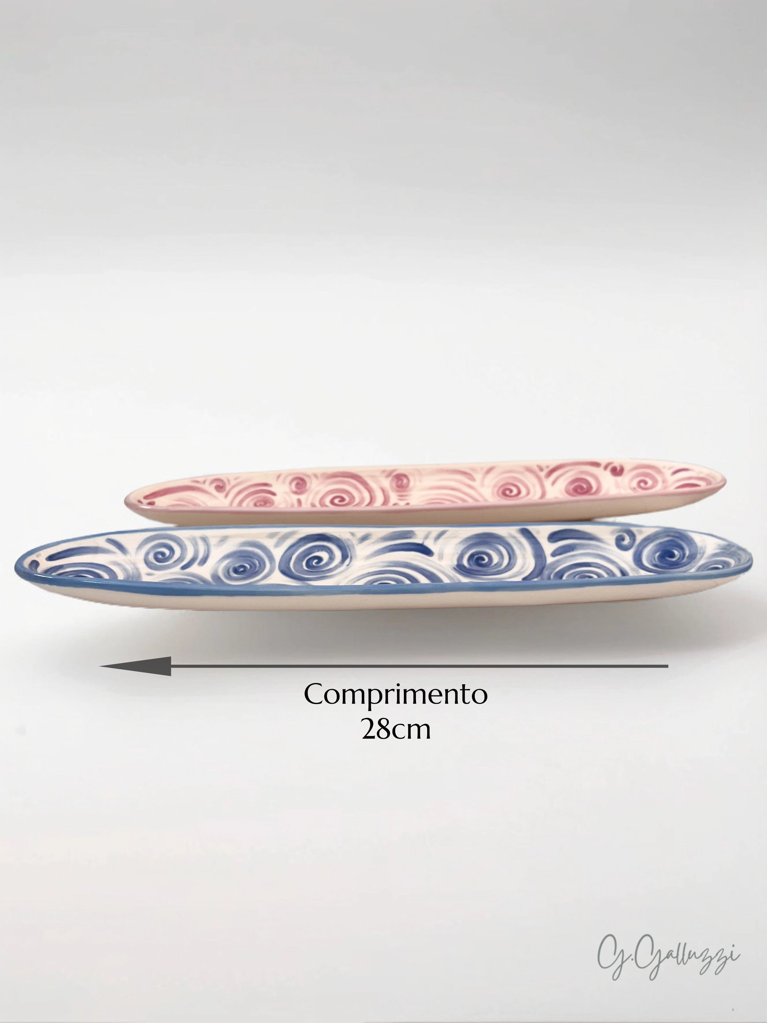 Bagueteira Flow De Cerâmica Suporte Para Baguetes E Pães Azul