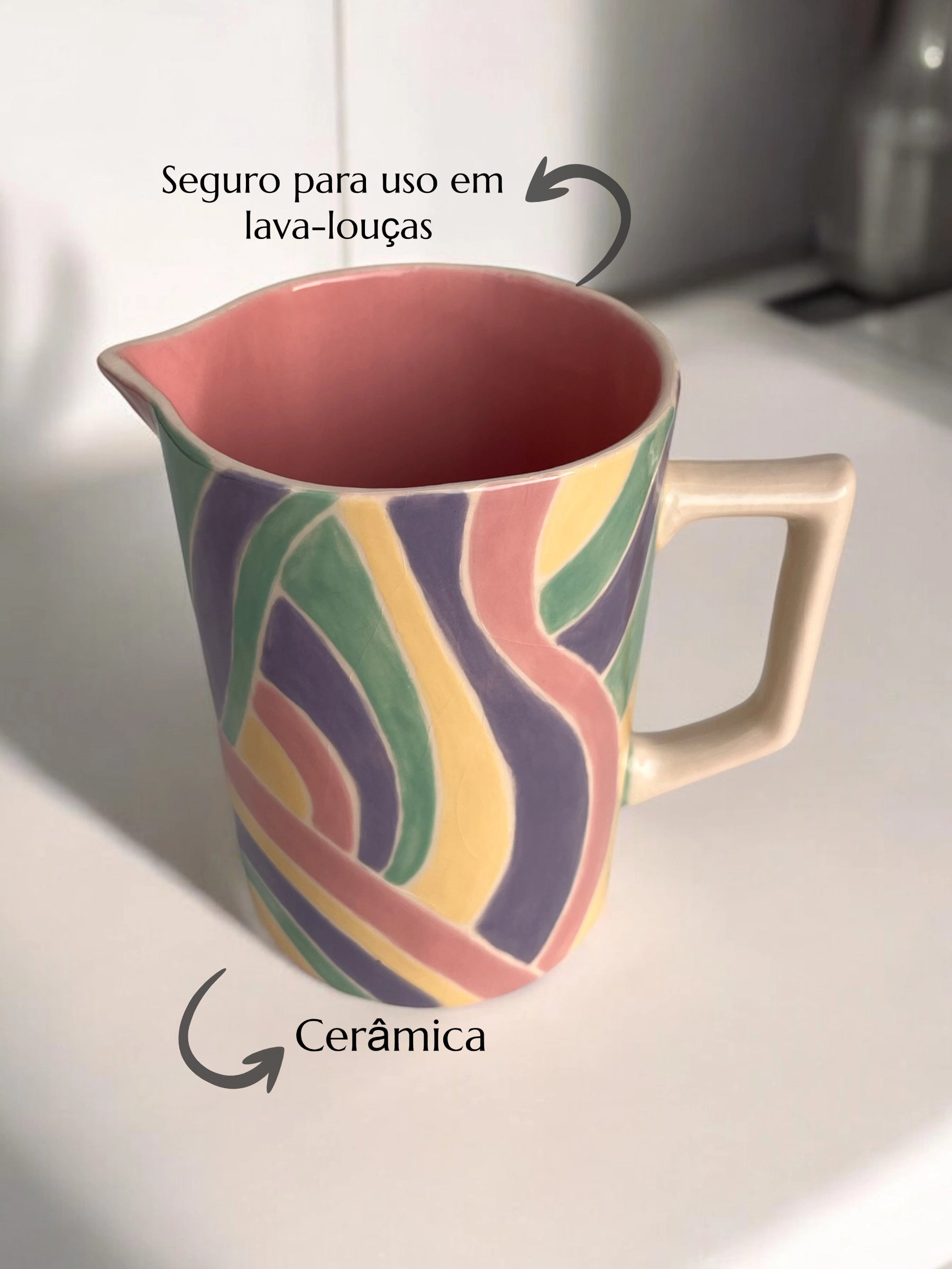 Jarra Harmony em Cerâmica Artesanal 850ML