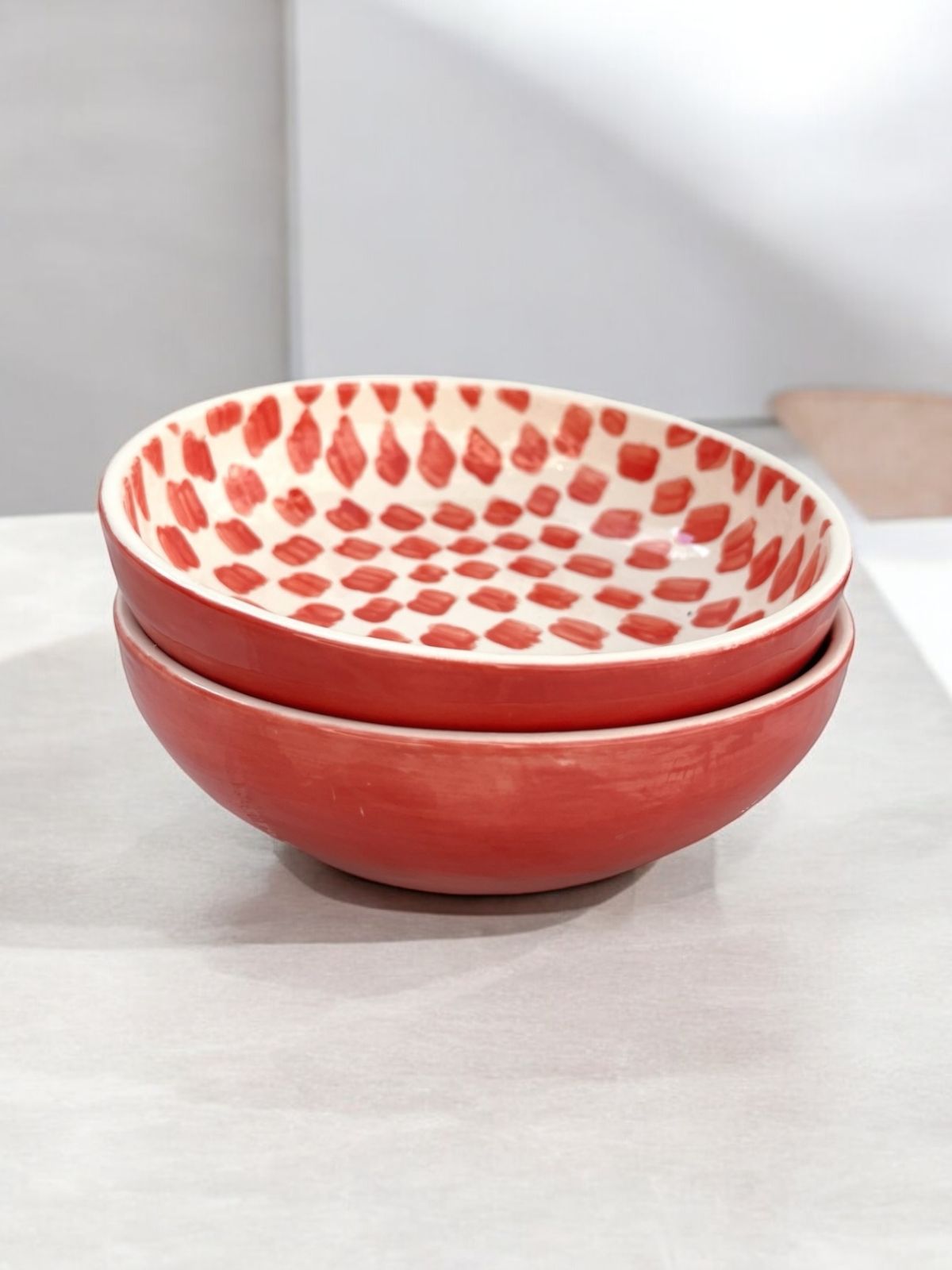 Kit 2 Bowls Flavorful em Cerâmica Artesanal Vermelho